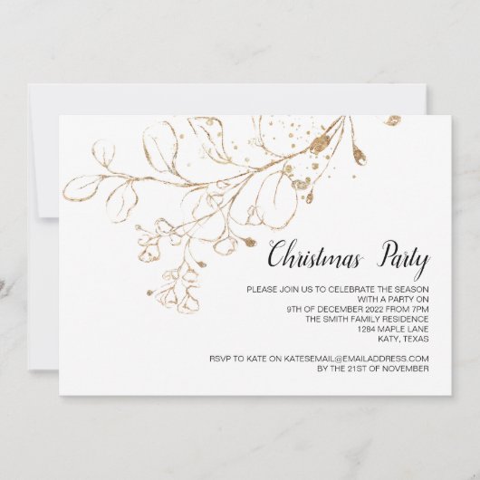 Invitation Dîner de Noël (Devant)