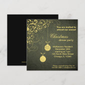 Invitation Dîner de Noël (Devant / Derrière)