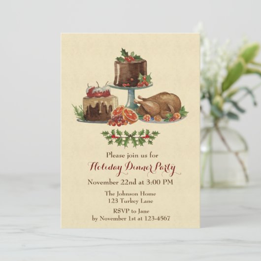 Invitation Dîner de Noël (Debout devant)