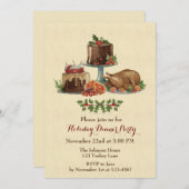 Invitation Dîner de Noël (Devant / Derrière)