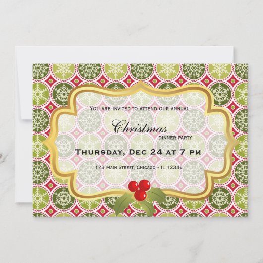 Invitation dîner de Noël (Devant)