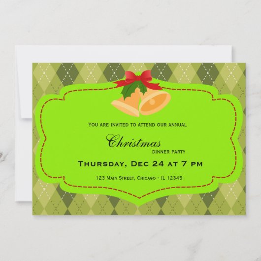 Invitation dîner de Noël (Devant)