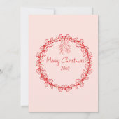 Invitation Dîner de Noël avec gribouillis (Dos)