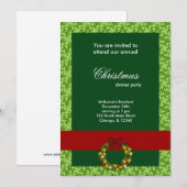 Invitation Diner de Noël Damas (Devant / Derrière)