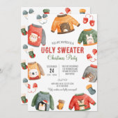 Invitation Dîner de Noël, Dîner de famille (Devant / Derrière)