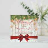 Invitation Dîner de Noël élégant Décor (Debout devant)