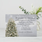 Invitation Dîner de Noël Élégant, Tombé, (Debout devant)