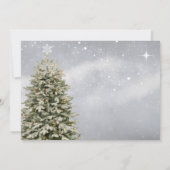 Invitation Dîner de Noël Élégant, Tombé, (Dos)