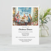 Invitation Dîner de Noël en famille (Debout devant)