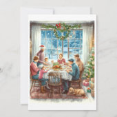 Invitation Dîner de Noël en famille (Dos)