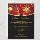 Invitation Dîner de Noël en smoking noir (Dos)