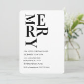 Invitation Dîner de Noël gras minimaliste (Debout devant)