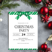 Invitation Dîner de Noël Green Bow