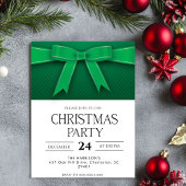 Invitation Dîner de Noël Green Bow