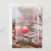 Invitation Dîner de Noël/invitation à la fête (Devant)