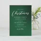 Invitation Dîner de Noël Invitation, Minimaliste (Debout devant)