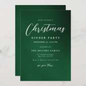 Invitation Dîner de Noël Invitation, Minimaliste (Devant / Derrière)