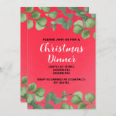 Invitation Dîner de Noël Invitation, Modèle modifiable (Devant / Derrière)