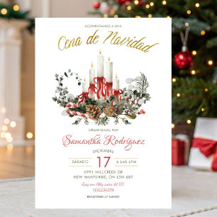 Invitation Dîner de Noël Mexicain Espagnol