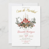 Invitation Dîner de Noël Mexicain Espagnol (Devant)