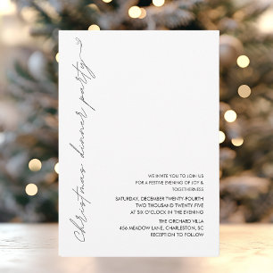 Invitation Dîner de Noël minimaliste