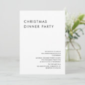 Invitation Dîner de Noël minimaliste (Debout devant)