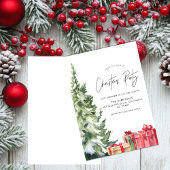 Invitation Dîner de Noël minimaliste Boho Noël