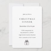 Invitation Dîner de Noël minimaliste et élégant (Devant)