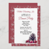 Invitation Dîner de Noël pour les affaires (Devant / Derrière)