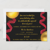 Invitation Dîner de Noël rouge Eve Blanc Casse-noisette en or (Dos)