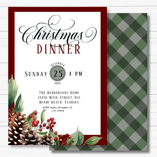 Invitation Dîner de Noël Script