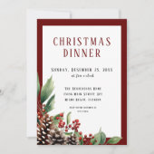 Invitation Dîner de Noël traditionnel (Devant)