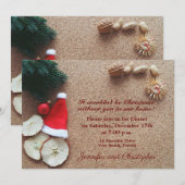 Invitation Dîner de Noël traditionnel (Devant / Derrière)