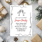 Invitation Dîner de Noël Whimsical à la main