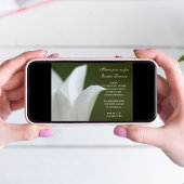 Invitation Dîner de Pâques à la Fleur de Tulipe Blanche