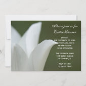 Invitation Dîner de Pâques à la Fleur de Tulipe Blanche (Devant)