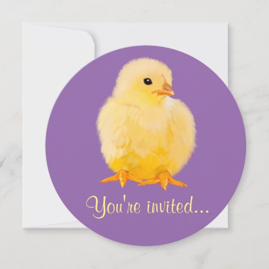 Invitation Dîner de Pâques avec le poussin (Devant)