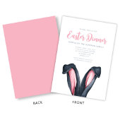 Invitation Dîner de Pâques de Bunny Funny