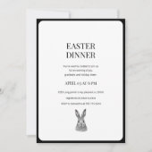 Invitation Dîner de Pâques minimaliste moderne (Devant)