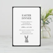Invitation Dîner de Pâques minimaliste moderne (Debout devant)