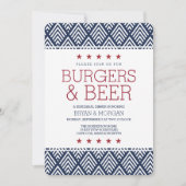 Invitation Dîner de préparation de burgers et de bières (Devant)