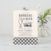 Invitation Dîner de préparation de burgers et de bières (Debout devant)