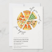Invitation Dîner de préparation de la pizza aquarelle (Devant)