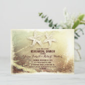 Invitation Dîner de préparation de plage de Starfish couple e (Debout devant)