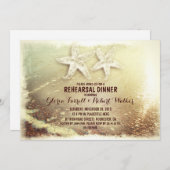 Invitation Dîner de préparation de plage de Starfish couple e (Devant / Derrière)