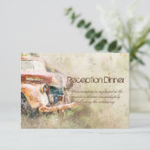 Invitation Dîner de réception dans un vieux camion rustique R (Debout devant)