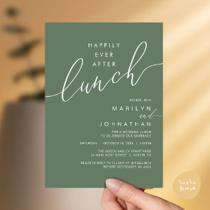 Invitation Dîner de réception de mariage après un heureux pou