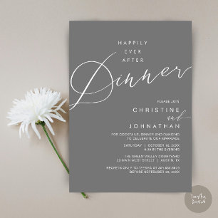 Invitation Dîner de réception de mariage après un heureux pou
