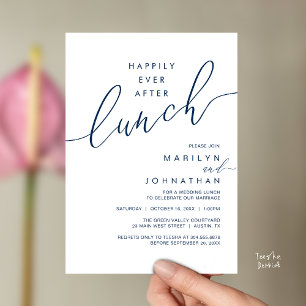 Invitation Dîner de réception de mariage de conte de fées