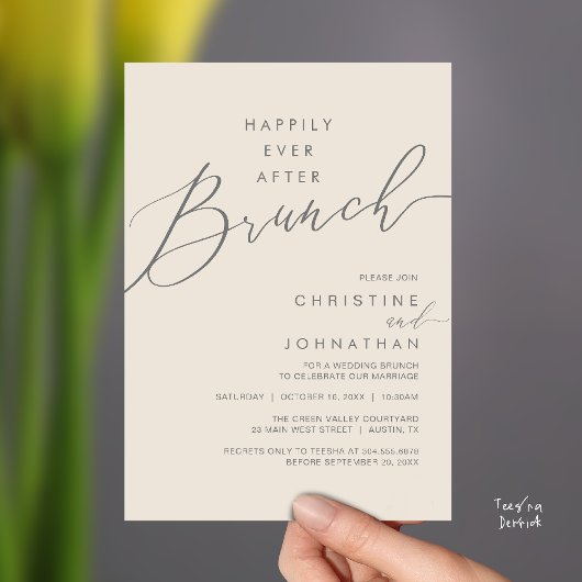 Invitation Dîner de réception de mariage de conte de fées